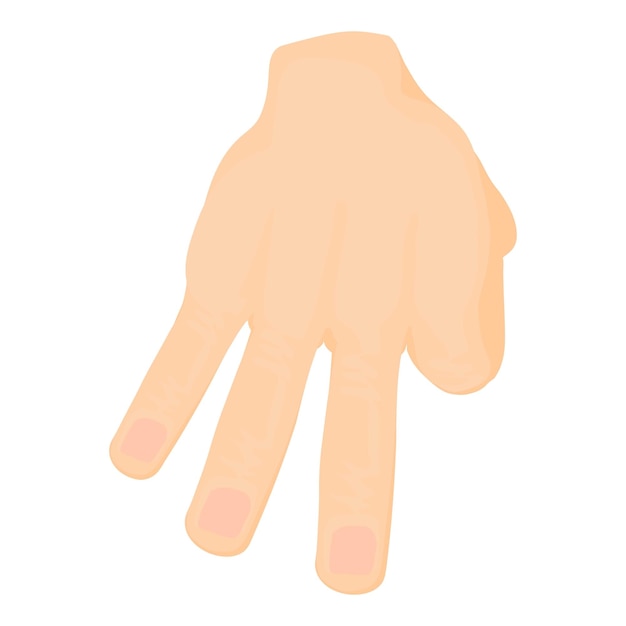 Three fingers icon Cartoon illustration of three fingers vector icon for web