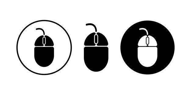 Three mouse vector icon Computer cursors pointer Mouse click cursor sign