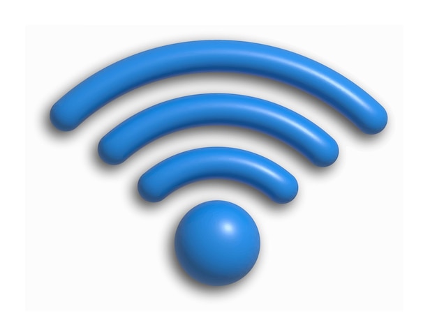 Threedimensional WiFi icon 3d icons for websites applications and creative ideas