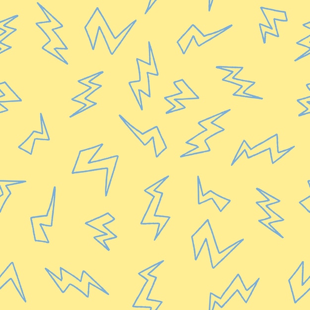 Thunder Electric Seamless Pattern Vector illustration for Print Wallpaper Decoration
