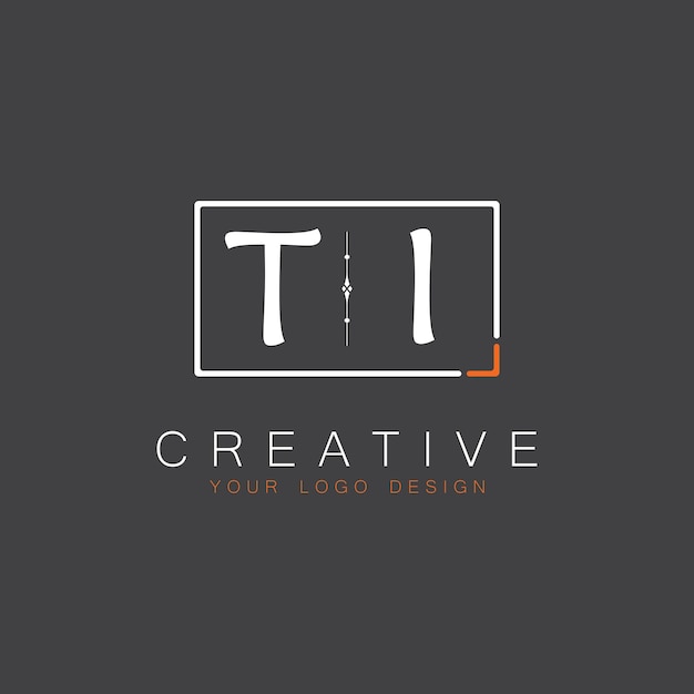 ti initial monogram logo for creative with square style design