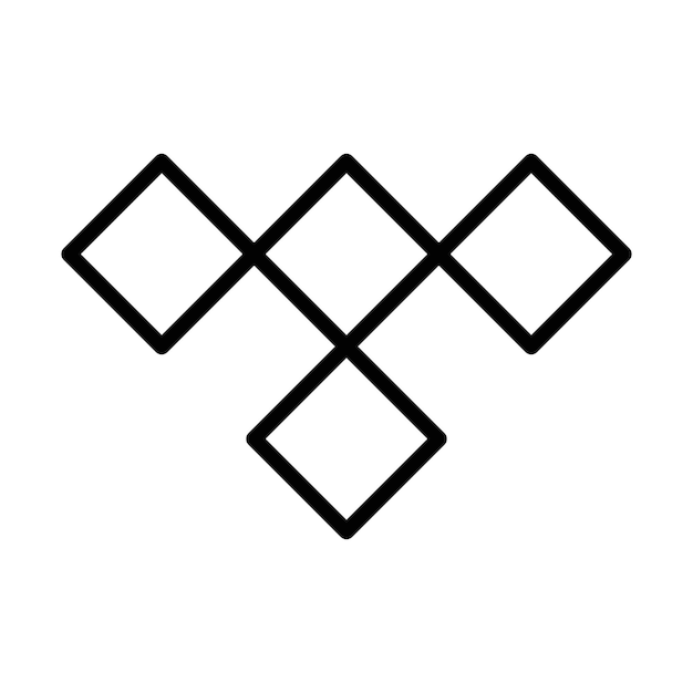 Tidal icon outline set sign
