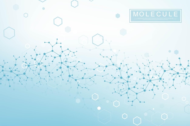 Tieteellinen molekyylitausta DNA-kaksoiskierrekuvitus