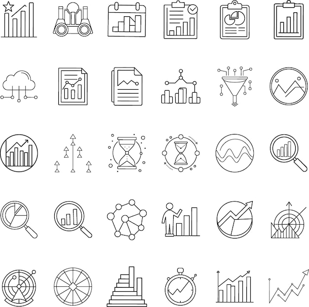 Tietojen analysointikaaviot, -kuvaajat, -raportit, -mittarit, liiketoiminnan kasvustrategia