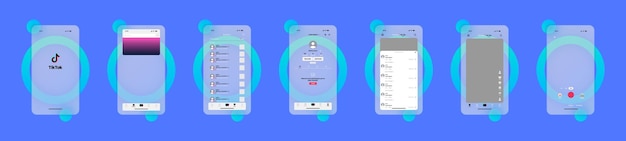 tiktok mockup tik tok social network a platform for publishing short videos tiktok app mockup social networks social network interface template app screen social media interface template