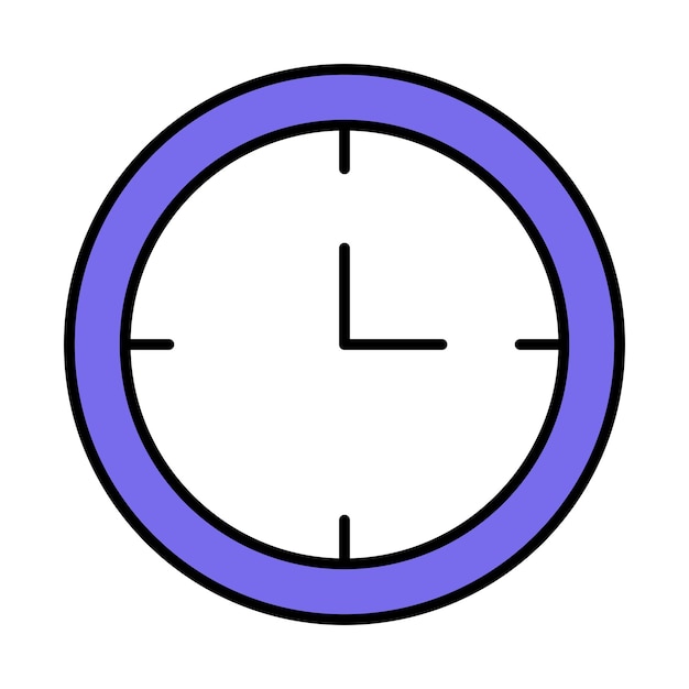 Time clock watch isolated icon on white