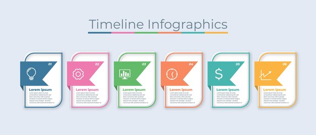 timeline infographic design marketing icon diagram business data visualization with steps or process