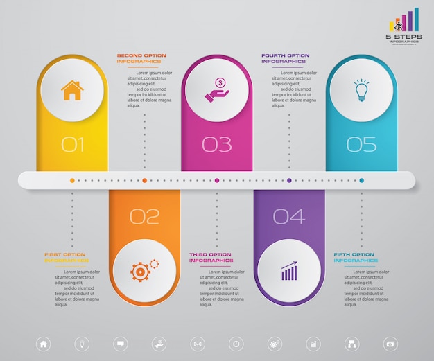 Timeline infographic element 