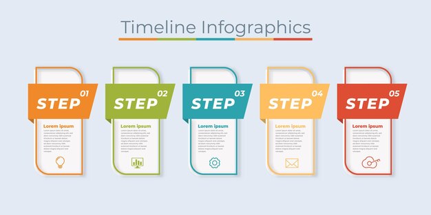 timeline infographics design marketing icons business data visualization with steps or processes