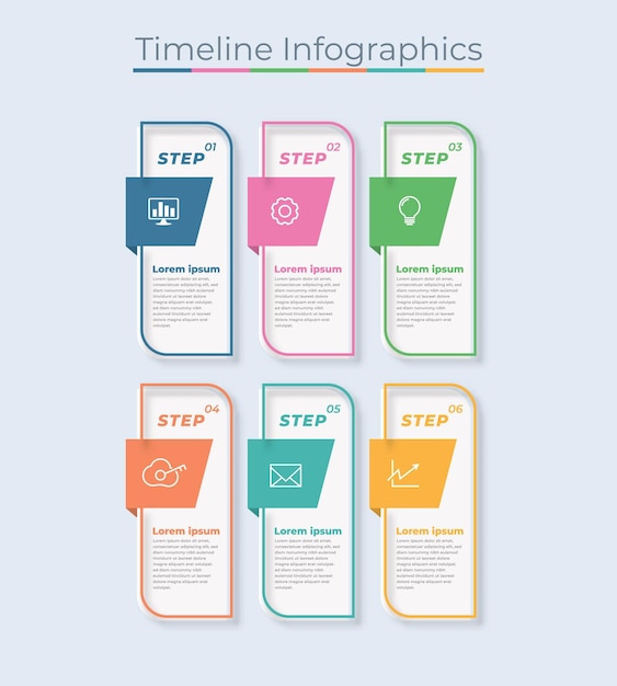 timeline infographics design marketing icons business data visualization with steps or processes