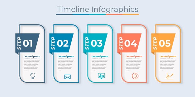 timeline infographics design marketing icons business data visualization with steps or processes
