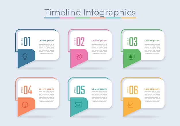 timeline infographics design marketing icons business data visualization with steps or processes