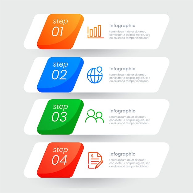 Timeline steps business infographic template