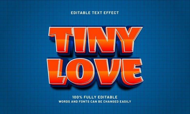 tiny love editable text effects with a love and happy theme