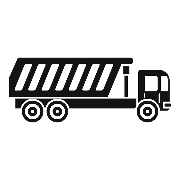 Tipper building icon Simple illustration of tipper building vector icon for web design isolated on white background
