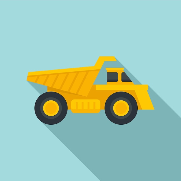 Tipper cargo icon Flat illustration of tipper cargo vector icon for web design
