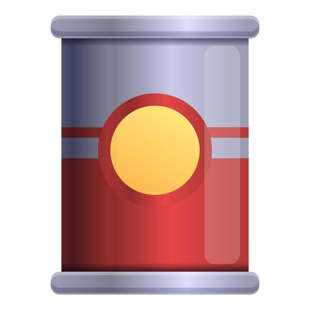Tomato tin can icon Cartoon of tomato tin can vector icon for web design isolated on white background