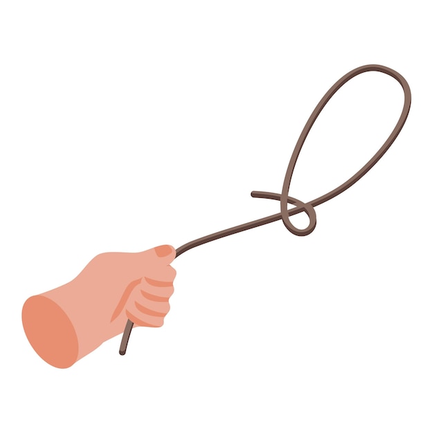 Tool lasso icon Isometric of Tool lasso vector icon for web design isolated on white background
