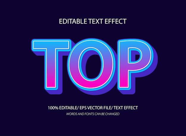 top 3d editable text effect