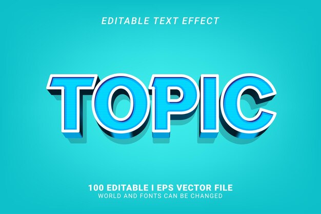 Topic Editable Text Effect Design