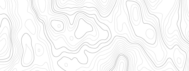 Topographic contours map background White paper curved reliefs background Topography landscape and