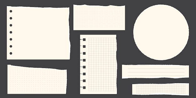 Torn Paper Textures Set