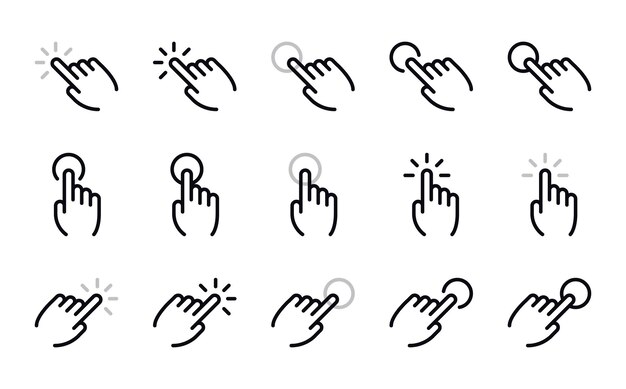 touch screen and tap icon pack