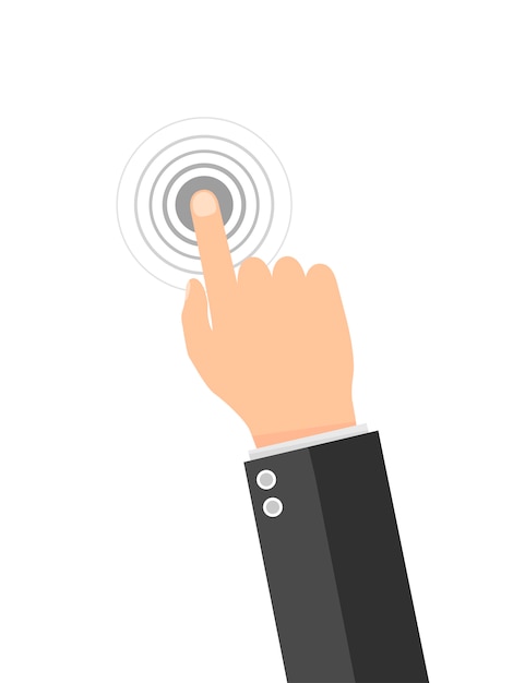 Touch screen finger icon.