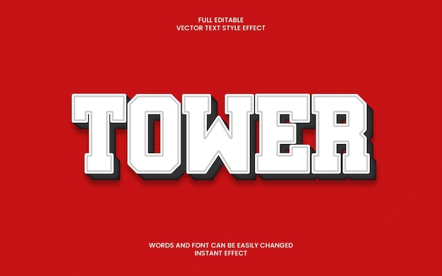 tower text effect