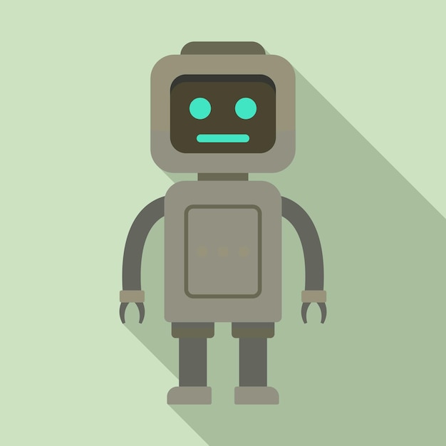 Toy robot icon Flat illustration of toy robot vector icon for web design