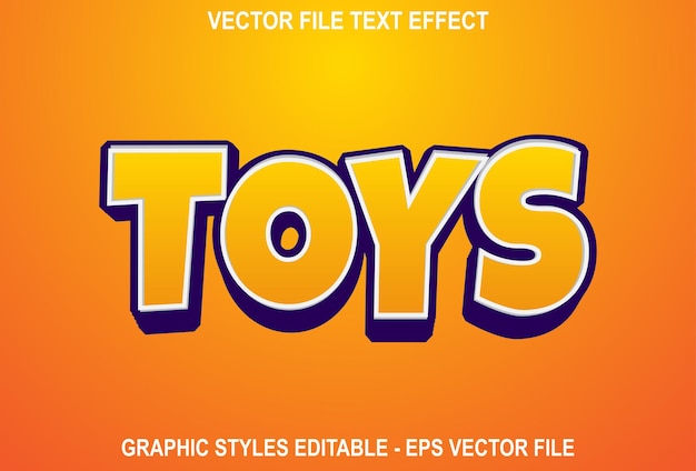 toy text effect with orange gradient background design for the brand