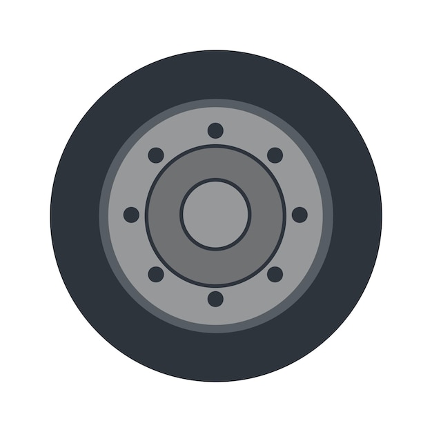 Tractor wheel icon Vector illustration