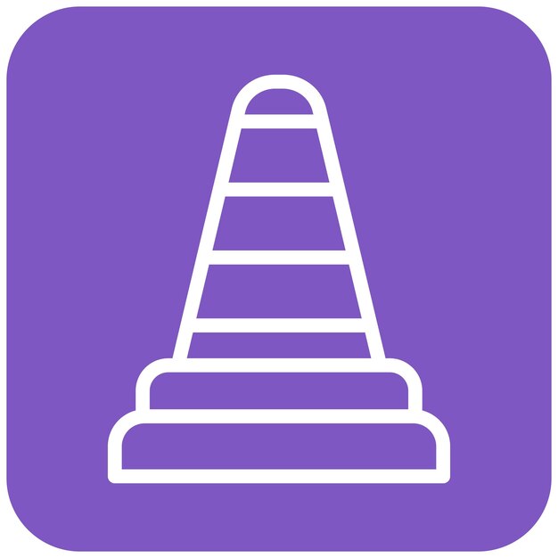 Traffic cone Vector Icon Design Illustration