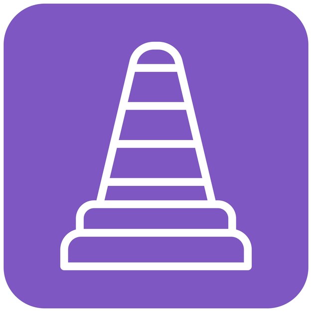 Traffic cone Vector Icon Design Illustration