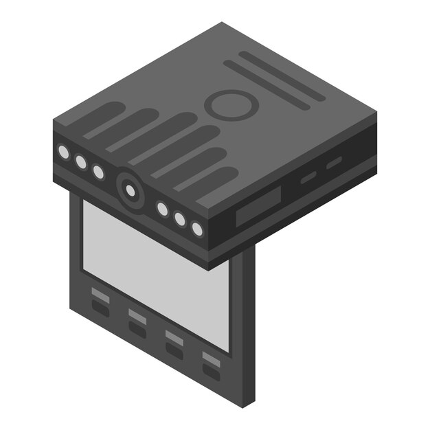 Traffic dvr icon Isometric of traffic dvr vector icon for web design isolated on white background
