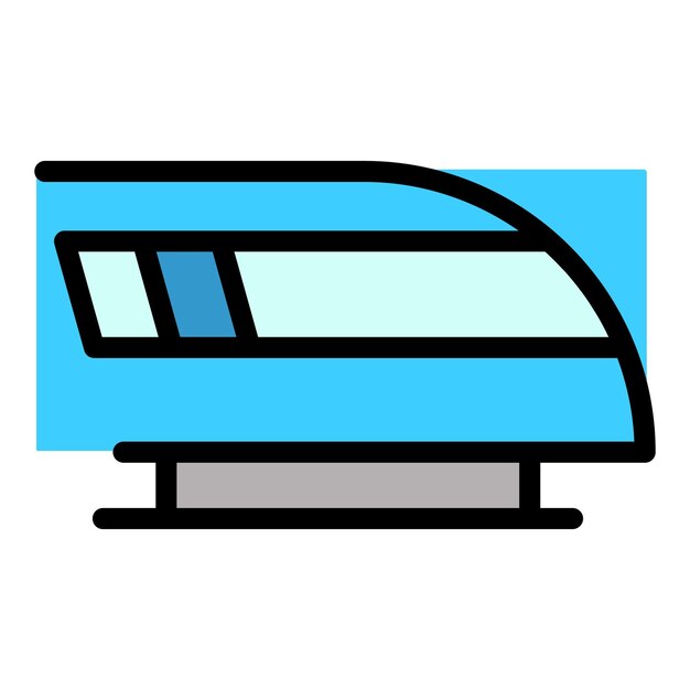 traffic fast train icon outline traffic fast train vector icon for web design isolated on white background color flat