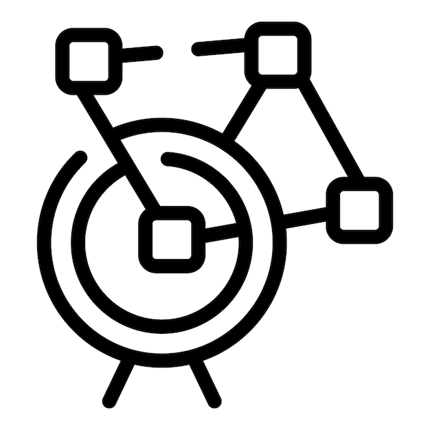 Traffic infrastructure oversight icon outline vector Network data governance