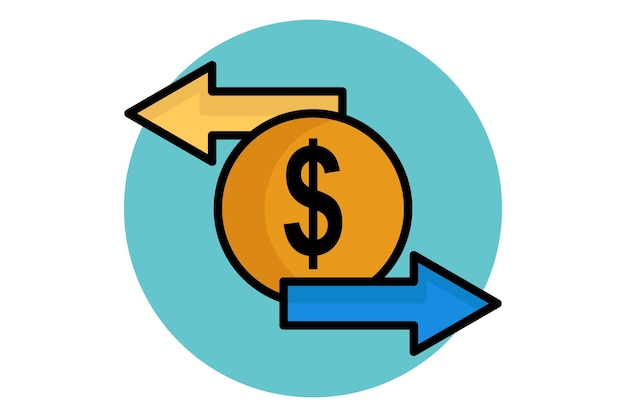 transfer colored outline icon
