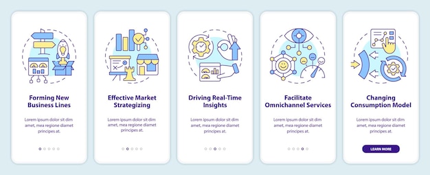 Transforming business ways onboarding mobile app screen
