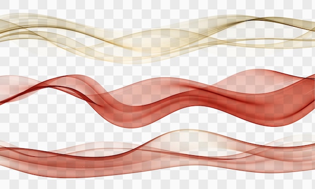 Transparent flow of wavy lines abstract wave design element wave collection