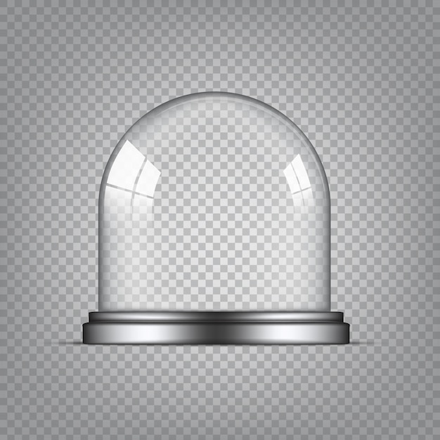 transparent glass dome realistic