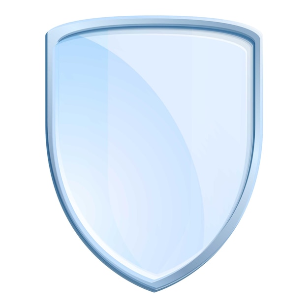 Transparent protective glass icon Cartoon of transparent protective glass vector icon for web design isolated on white background