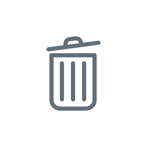 Trash Bin Trashcan Icon Vector Template