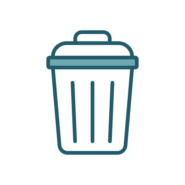 trash can icon vector design template simple and clean