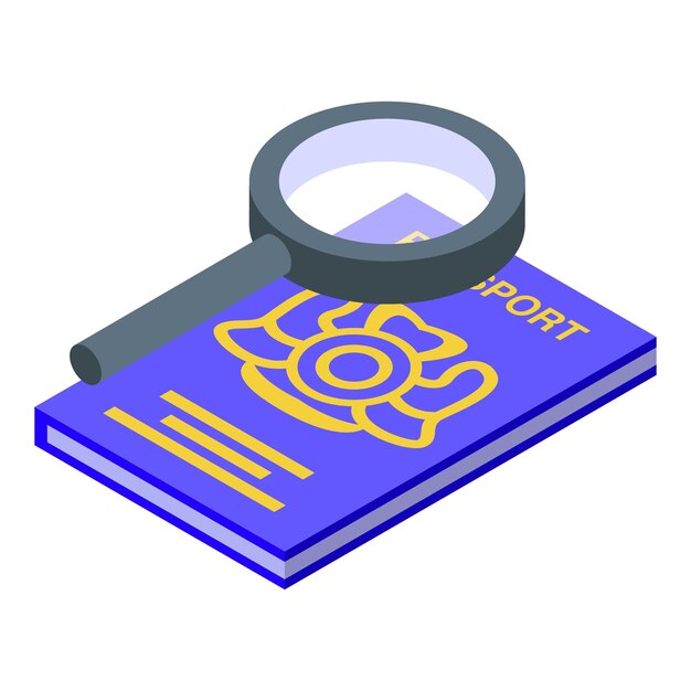 Travel passport icon isometric vector Chamber holiday service