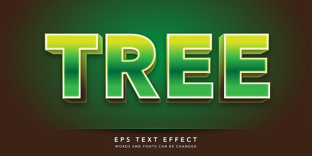 tree 3d editable text effect