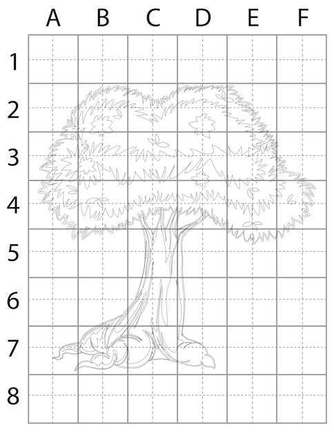 Tree Drawing Page, Learn to Draw Tree, How to Draw Trees, Tree Vector