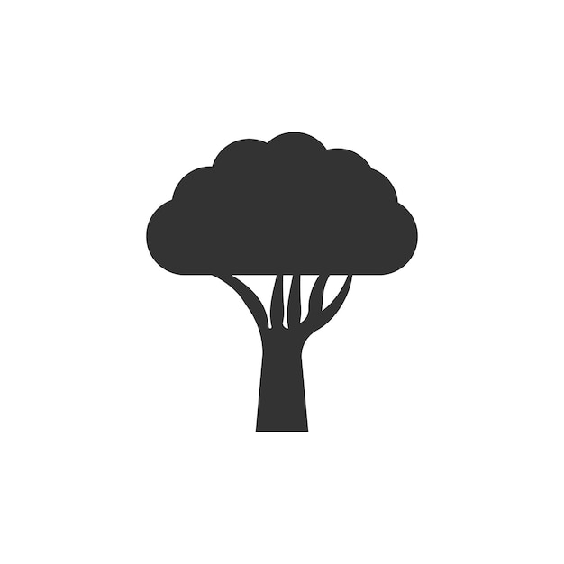 tree icon in flat style eco plant vector illustration on white isolated background nature business concept