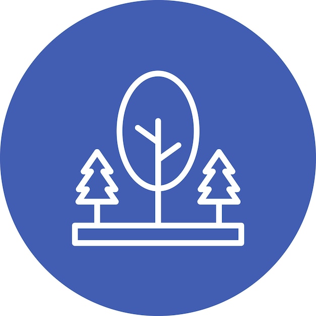 Tree Landscape vector icon illustration of Landscapes iconset