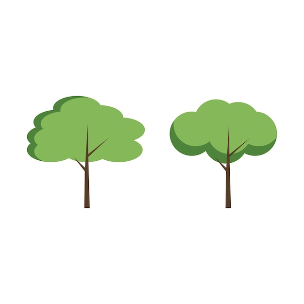 tree vector flat tree vector on white
